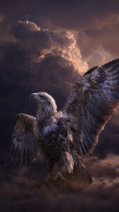 a-powerful-eagle-shedding-old-feathers-and-growing